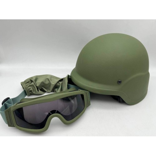 Тактический шлем + тактические ударопрочные армейские очки в Керчи