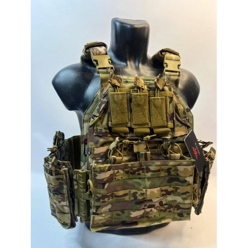 Жилет (плитник быстросъёмный YAKEDA original /разгрузка)2 с подсумками на спине в Керчи