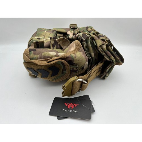 Пояс разгрузочный YAKEDA тактический с подсумками в Керчи