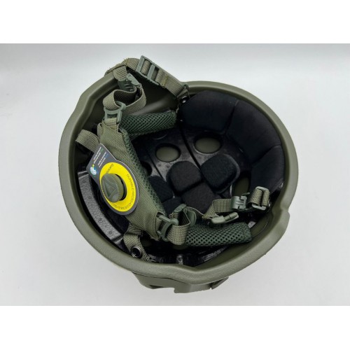 Кевларовый тактический баллистический композитный шлем ACH MICH NIJ IIIA Ops-Core (цвет «олива») / Бр2 класс защиты / с защитой ушей и системой регулировки Венди в Керчи