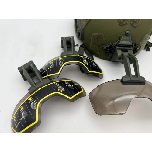 Откидные флип очки с кронштейном на шрауд для тактического шлема в Керчи