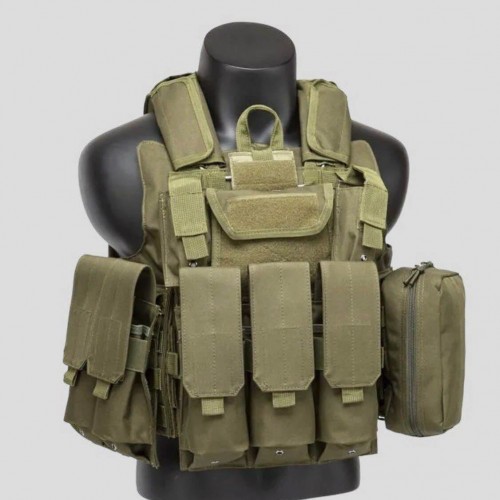 Тактический разгрузочный жилет «5 / пять карманов» с подсумками Tactical Molle Plate Carrier для съемных бронепластин в Керчи