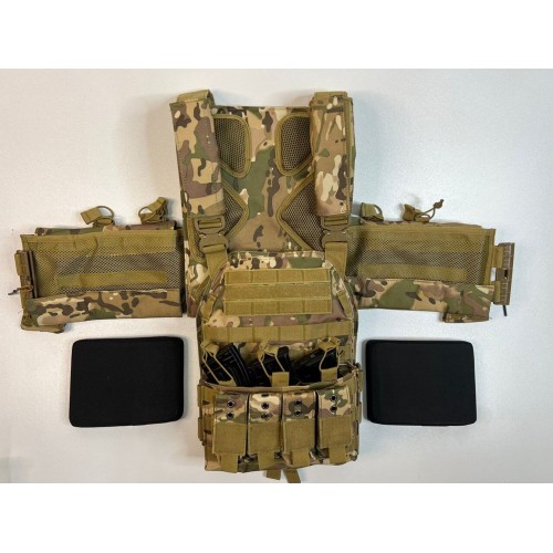 Жилет (плитник быстросъёмный/разгрузка) с возможностью установки боковых плит или боковых баллистических пакетов в Керчи