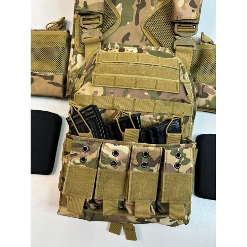 Жилет (плитник быстросъёмный/разгрузка) с возможностью установки боковых плит или боковых баллистических пакетов в Керчи